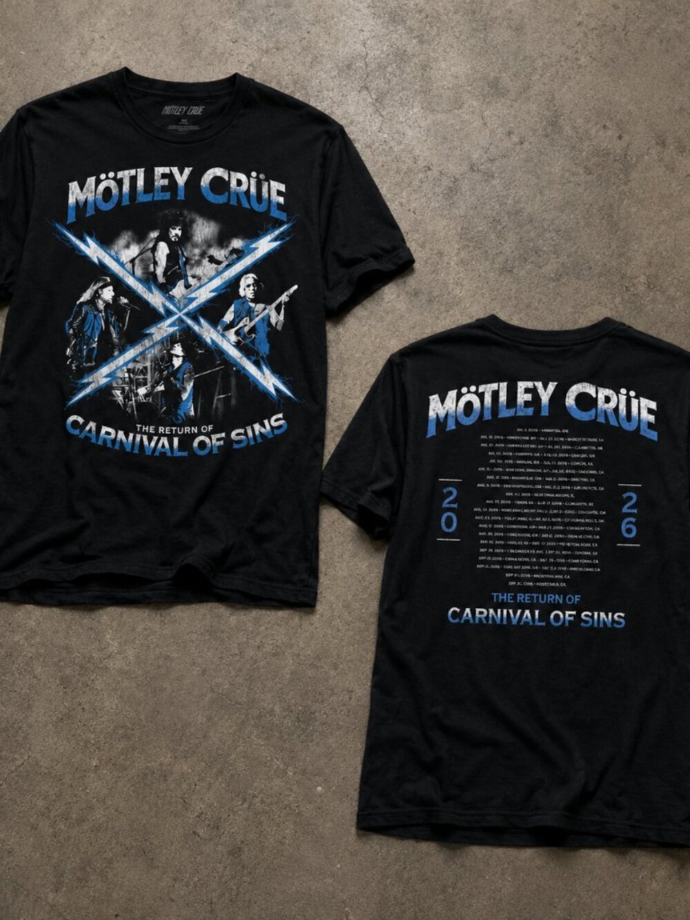 Motley Crue The Return of Carnival of Sins 2026 North American Tour T-Shirt